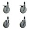 Service Caster 6'' Gray Poly Swivel 1-1/4'' Expanding Stem Caster Set 2 Total Lock Brakes, 4PK SCC-EXTTL20S614-PPUB-2-S-2-114 - alternate 1
